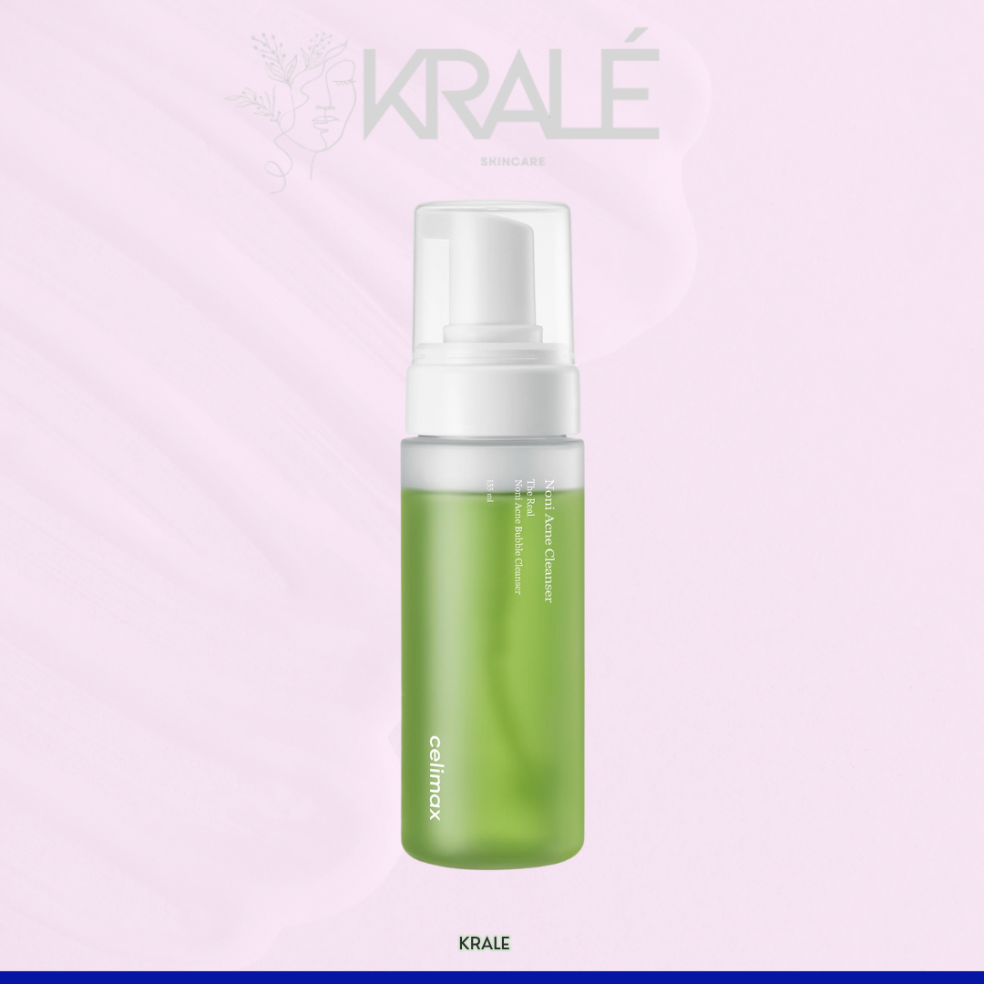 celimax Noni Bubble Cleanser | Gel facial de fórmula suave para pieles sensibles a grasas secas mixtas calmantes, calmantes, exfoliantes, 5.2 fl oz
