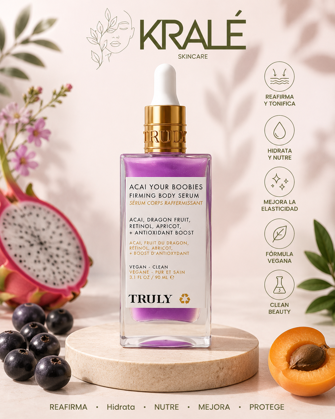 TRULY Acai Your Boobies Firming Body Serum 90ml