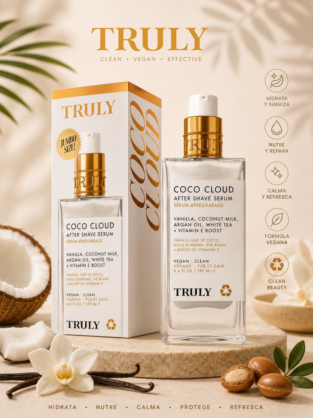 TRULY Coco Cloud After Shave Serum 90ml