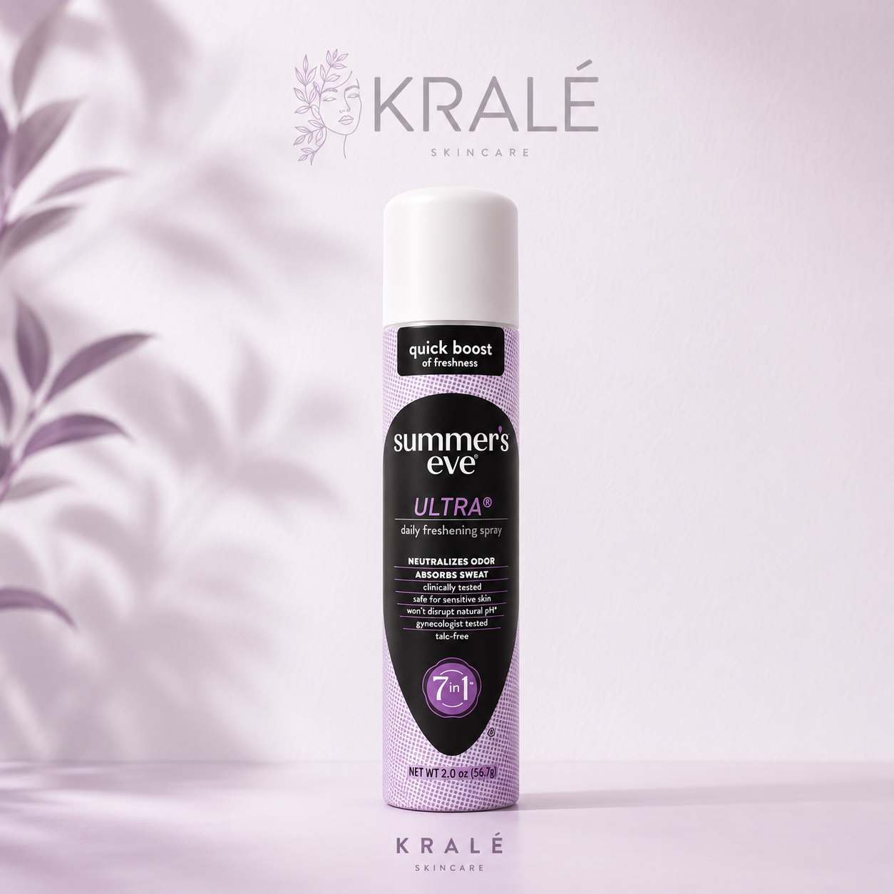 Summer's Eve Ultra 7-in-1 Dry Deodorant Spray 56.7g